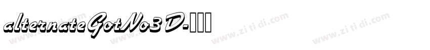 alternateGotNo3D字体转换