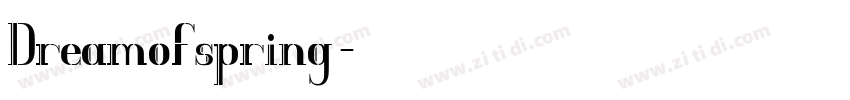 Dreamofspring字体转换