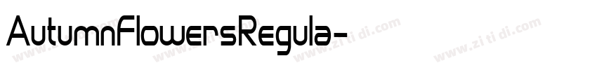 AutumnFlowersRegula字体转换
