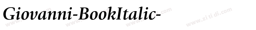 Giovanni-BookItalic字体转换