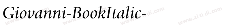 Giovanni-BookItalic字体转换