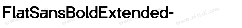 FlatSansBoldExtended字体转换