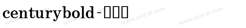 centurybold字体转换