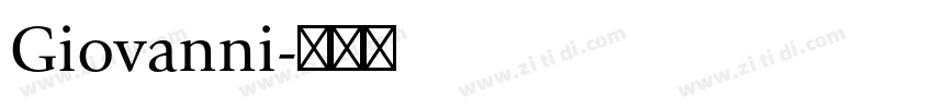 Giovanni字体转换