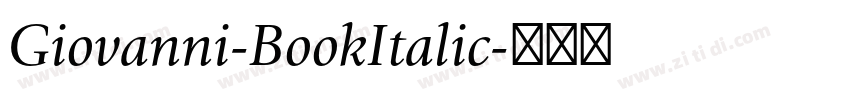 Giovanni-BookItalic字体转换