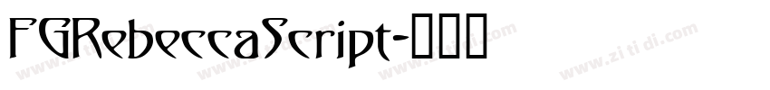FGRebeccaScript字体转换