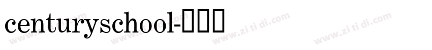 centuryschool字体转换
