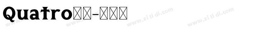 Quatro家族字体转换
