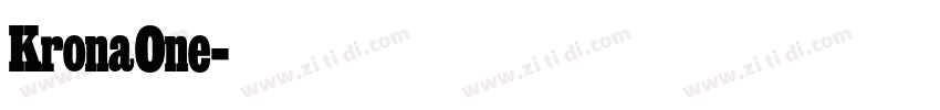 KronaOne字体转换