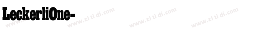 LeckerliOne字体转换