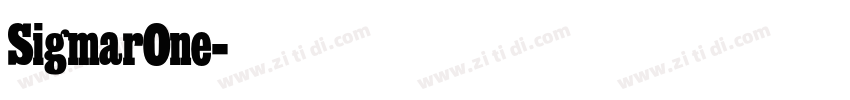 SigmarOne字体转换