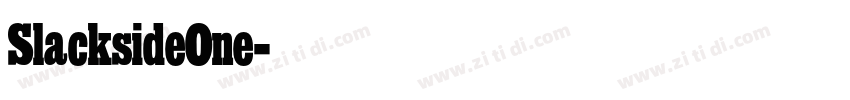 SlacksideOne字体转换