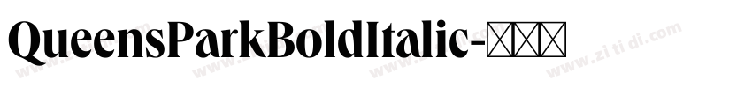 QueensParkBoldItalic字体转换