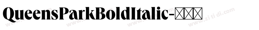 QueensParkBoldItalic字体转换