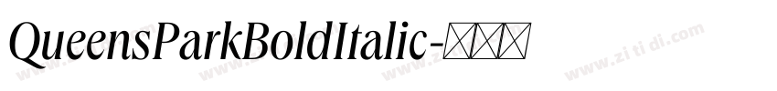 QueensParkBoldItalic字体转换