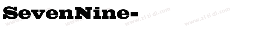 SevenNine字体转换