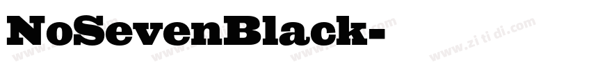 NoSevenBlack字体转换