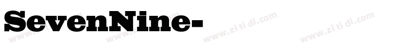SevenNine字体转换