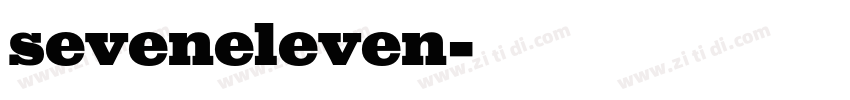 seveneleven字体转换