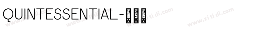 quintessential字体转换