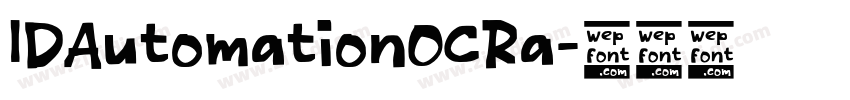IDAutomationOCRa字体转换