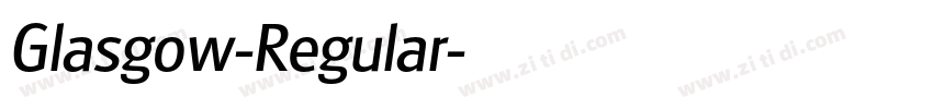 Glasgow-Regular字体转换