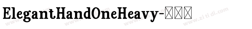 ElegantHandOneHeavy字体转换