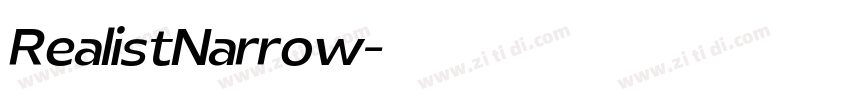 RealistNarrow字体转换
