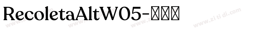 RecoletaAltW05字体转换