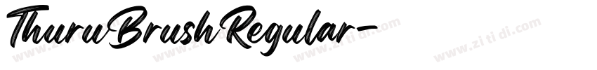 ThuruBrushRegular字体转换