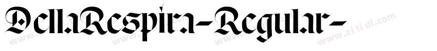 DellaRespira-Regular字体转换