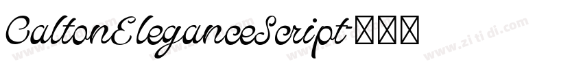 CaltonEleganceScript字体转换