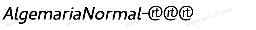 AlgemariaNormal字体转换 AlgemariaNormal字体转换