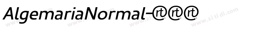 AlgemariaNormal字体转换 AlgemariaNormal字体转换