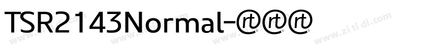 TSR2143Normal字体转换