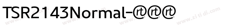 TSR2143Normal字体转换