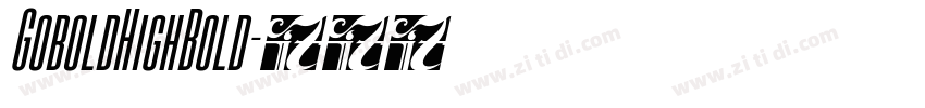 GoboldHighBold字体转换