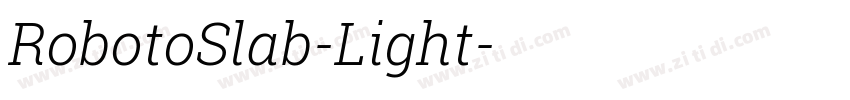 RobotoSlab-Light字体转换