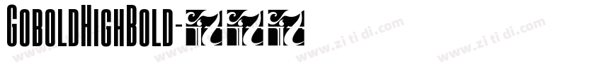 GoboldHighBold字体转换