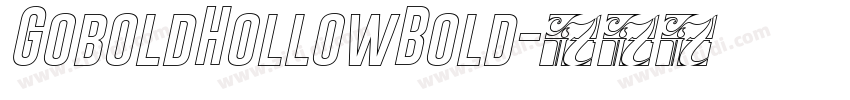 GoboldHollowBold字体转换
