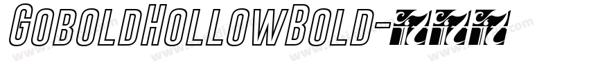 GoboldHollowBold字体转换