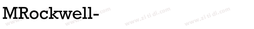 MRockwell字体转换