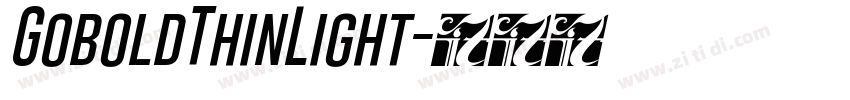 GoboldThinLight字体转换