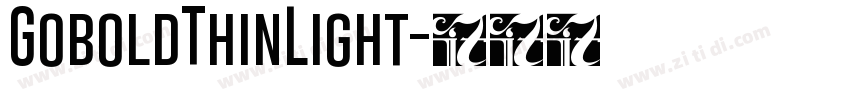 GoboldThinLight字体转换