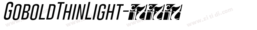 GoboldThinLight字体转换