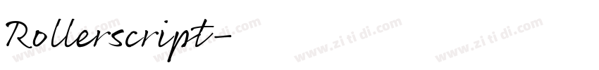 Rollerscript字体转换