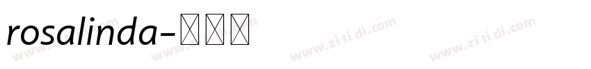 rosalinda字体转换