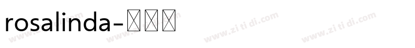 rosalinda字体转换