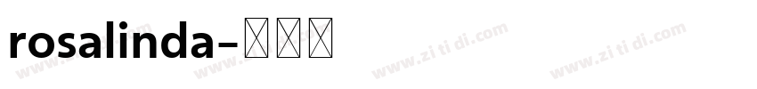rosalinda字体转换