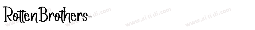RottenBrothers字体转换